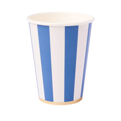 Blue Striped Cups