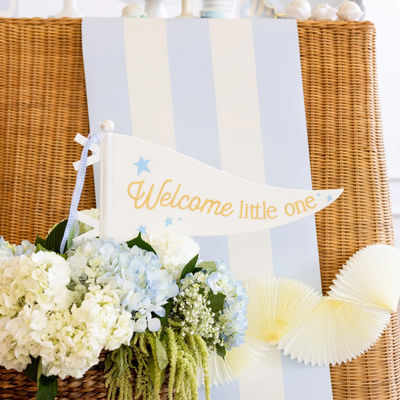 Blue Striped Table Runner