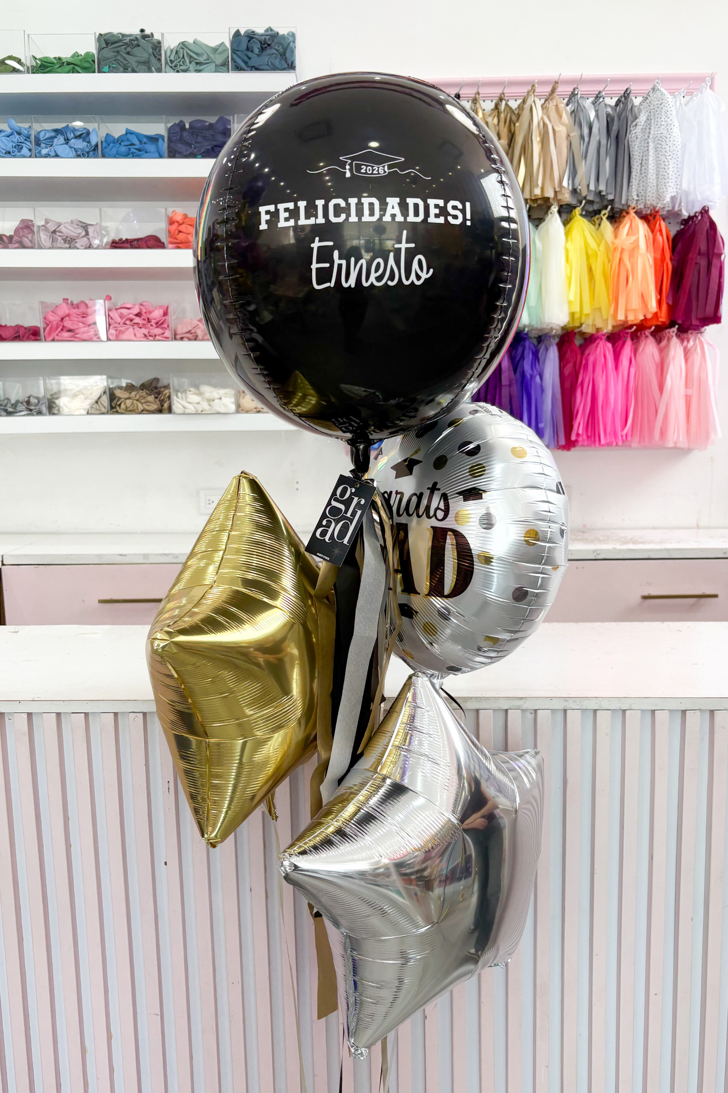 Bouquet Globo Esfera Grad in Black