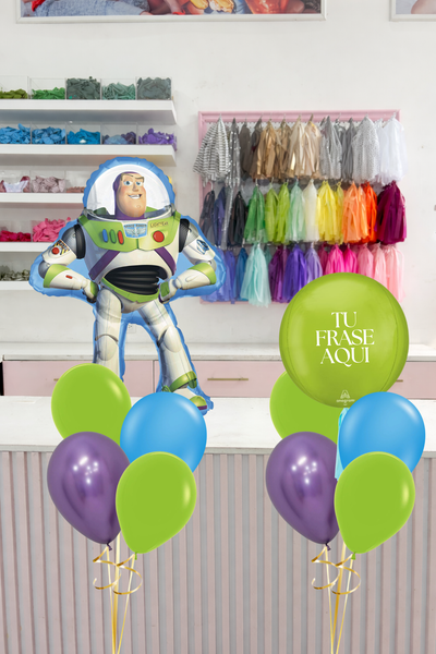 Bouquet Globos Lightyear + Esfera Chica