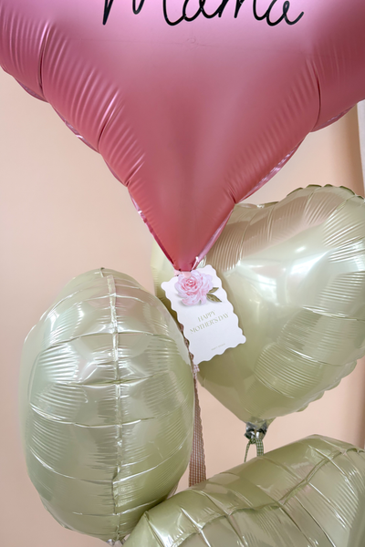 Bouquet de Globo de Corazón Te amo Mamá