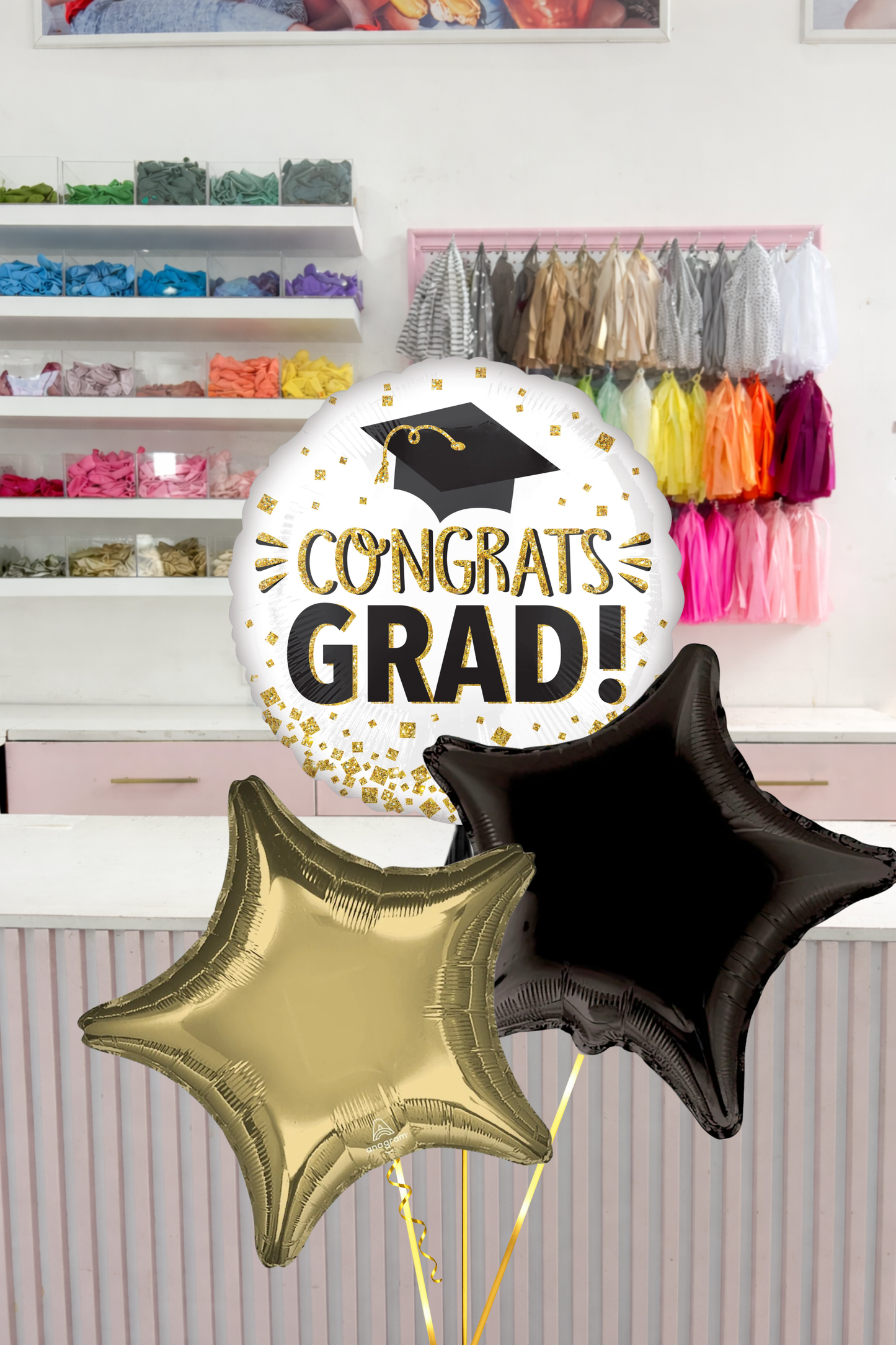 Bundle Globo 18" Congrats Grad Black