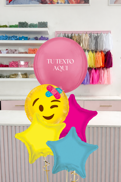Bundle de Esfera Personalizada Get Well Pink