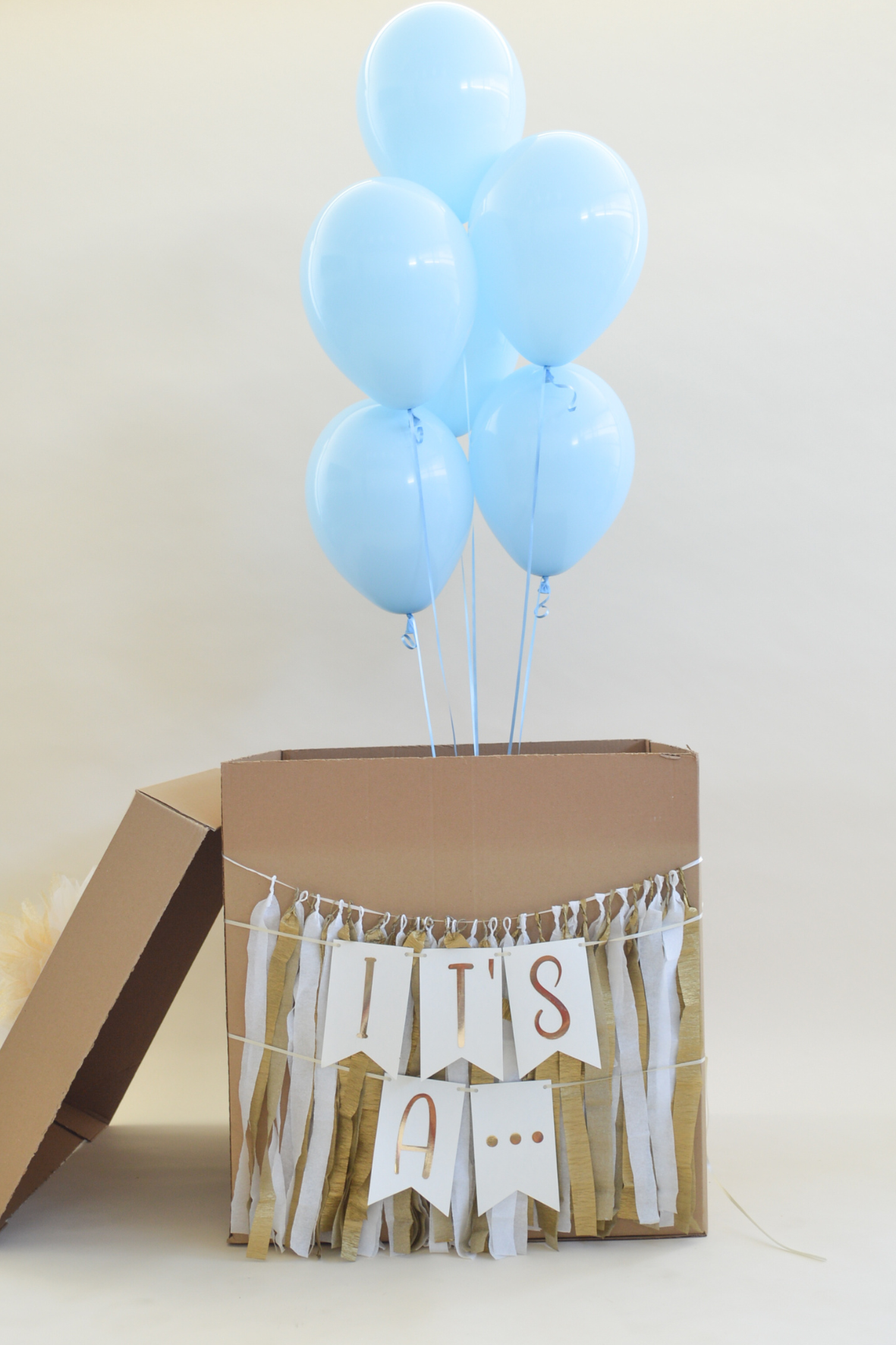 Caja Gender Reveal Grande + Látex