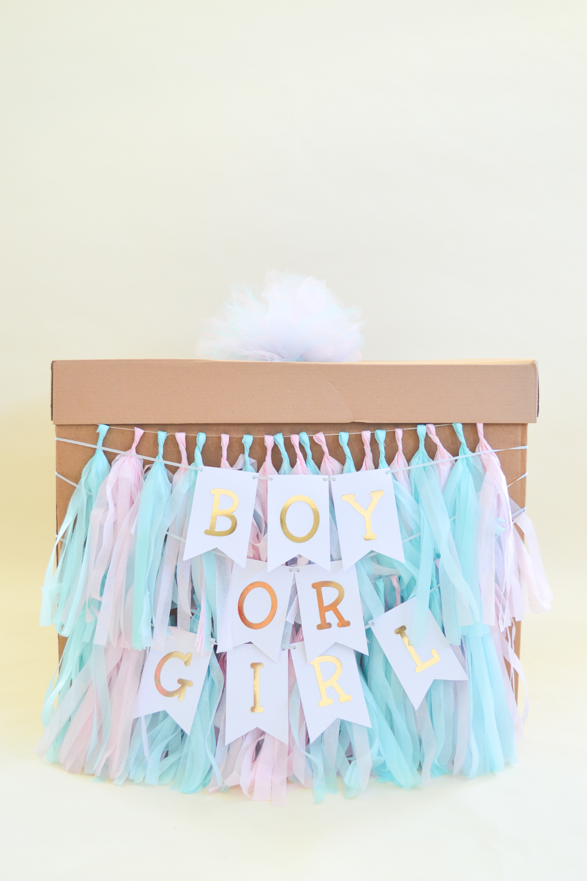 Caja Gender Reveal Jumbo + Bouquet de Globos