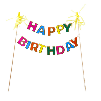 Cake Topper Pastel Happy Birthday