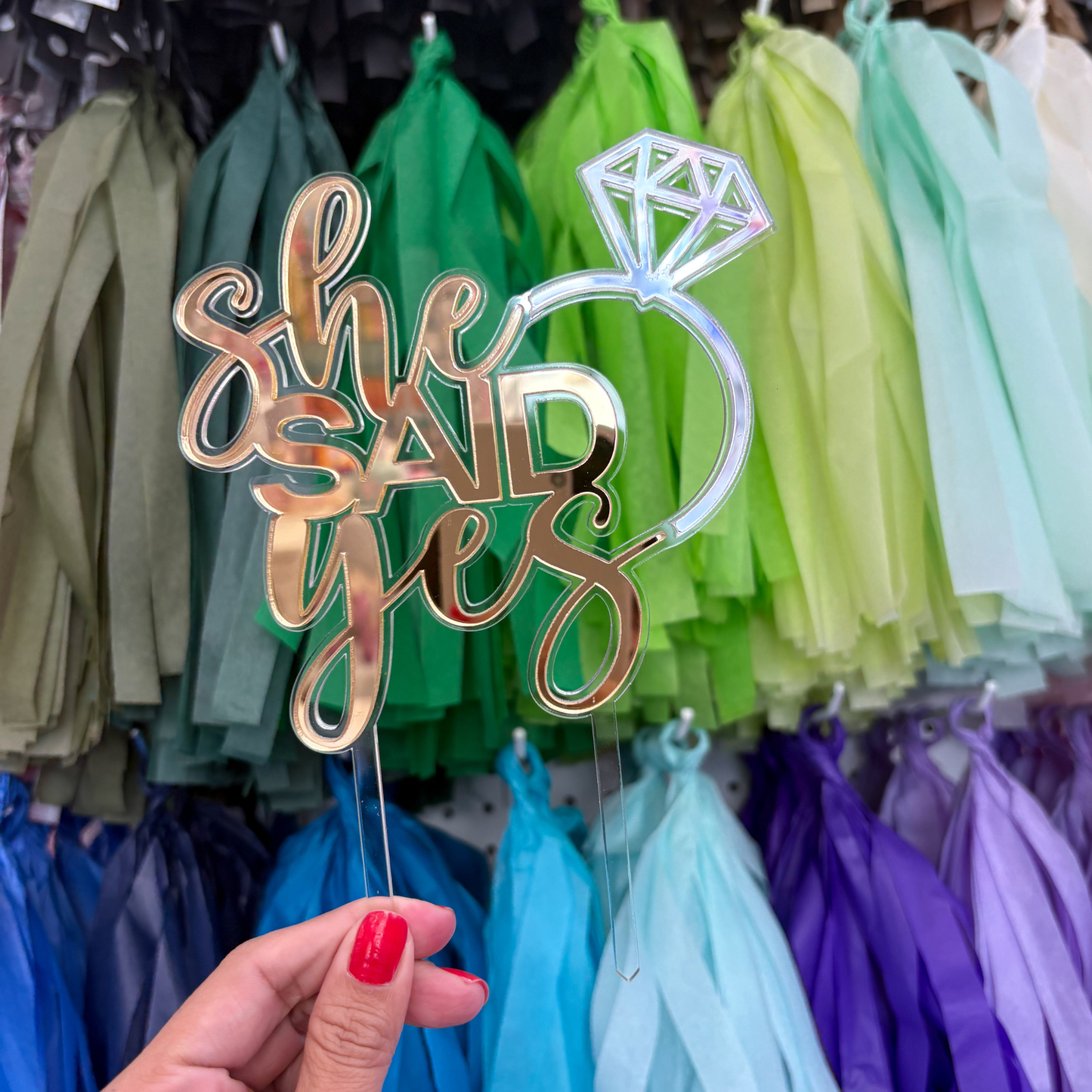 Cake Topper She Said Yes!