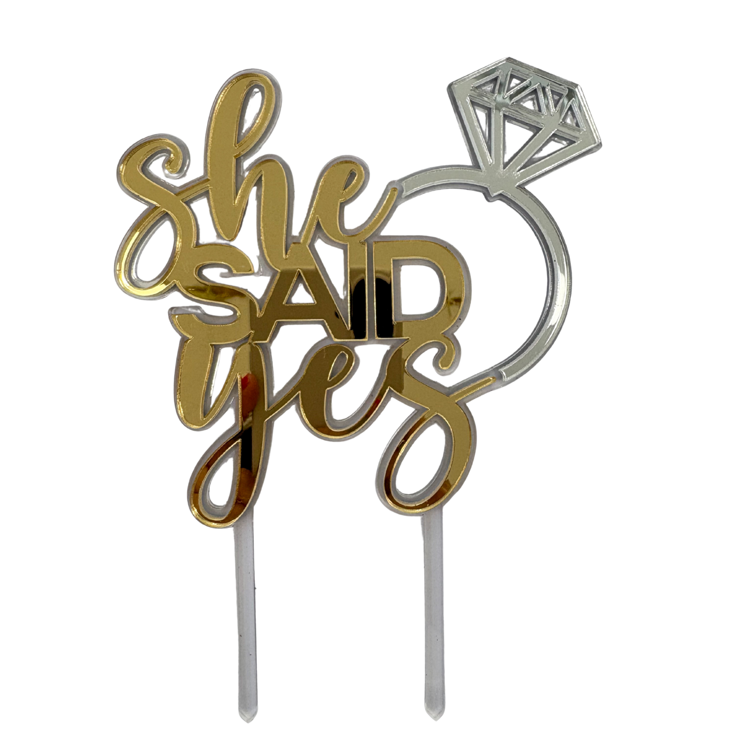 Cake Topper She Said Yes!