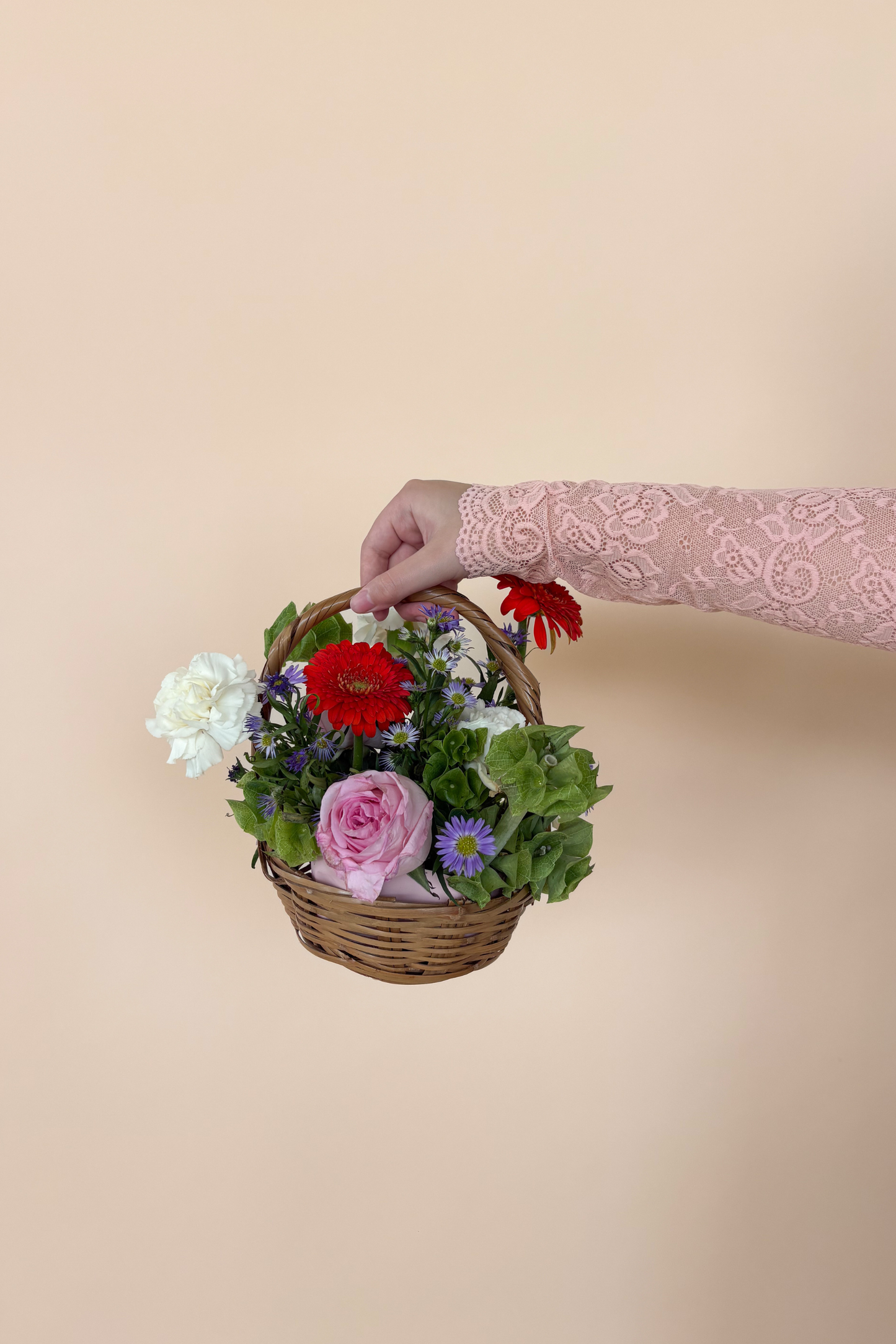 Canasta Flores Mamá Chica