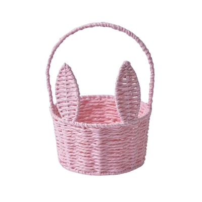 Canasta Pascua Conejo Rosa