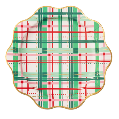 Christmas Plaid Dinner Plates