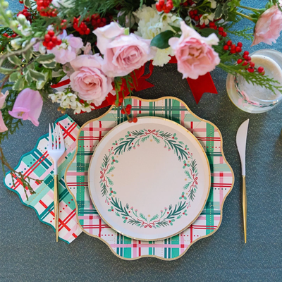Christmas Plaid Dinner Plates