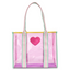 Color Block Clear Tote Bag
