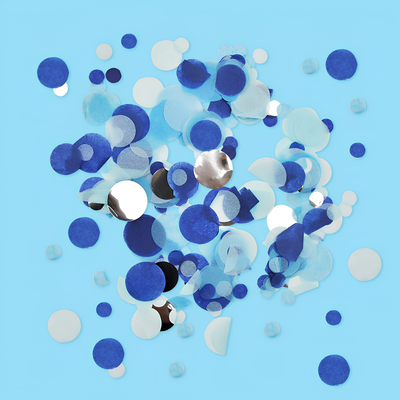 Confeti De Papel Azul