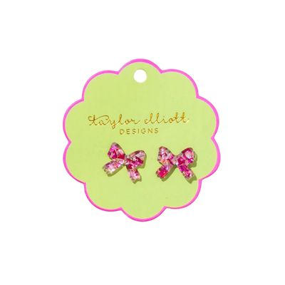 Confetti Bow Stud Earrings