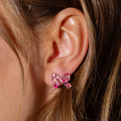 Confetti Bow Stud Earrings