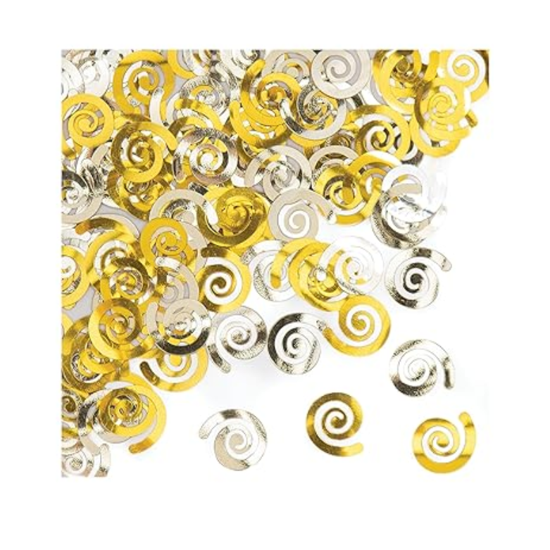 Confetti Gold Swirls