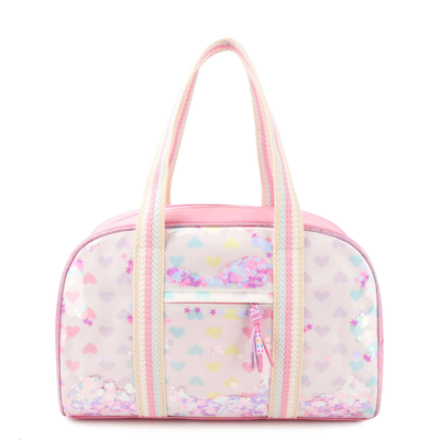 Confetti Hearts Canvas Medium Duffle Bag