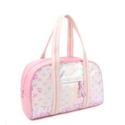 Confetti Hearts Canvas Medium Duffle Bag