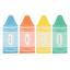 Crayon Shaped Dinner Napkin Set