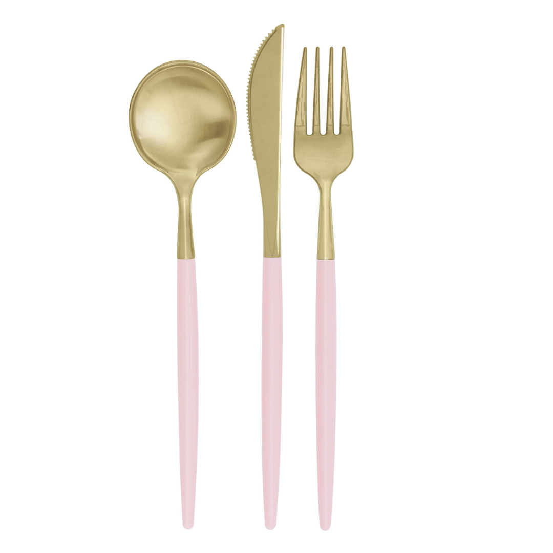 Cubiertos Gold/Pink