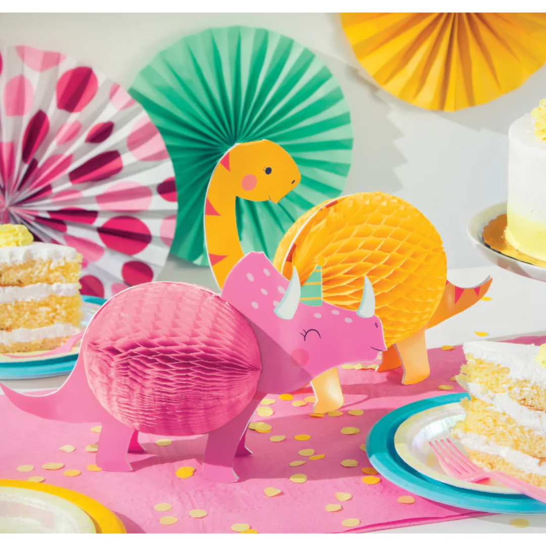Centro de Mesa Girl Dino Party