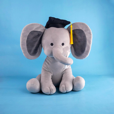 Elefante de peluche Gris Yupi Graduado 38 cm