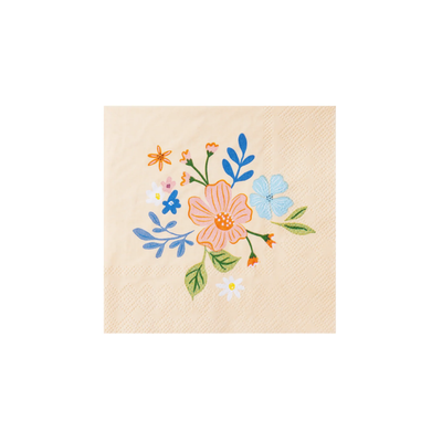 Elegant Floral Cocktail Napkins