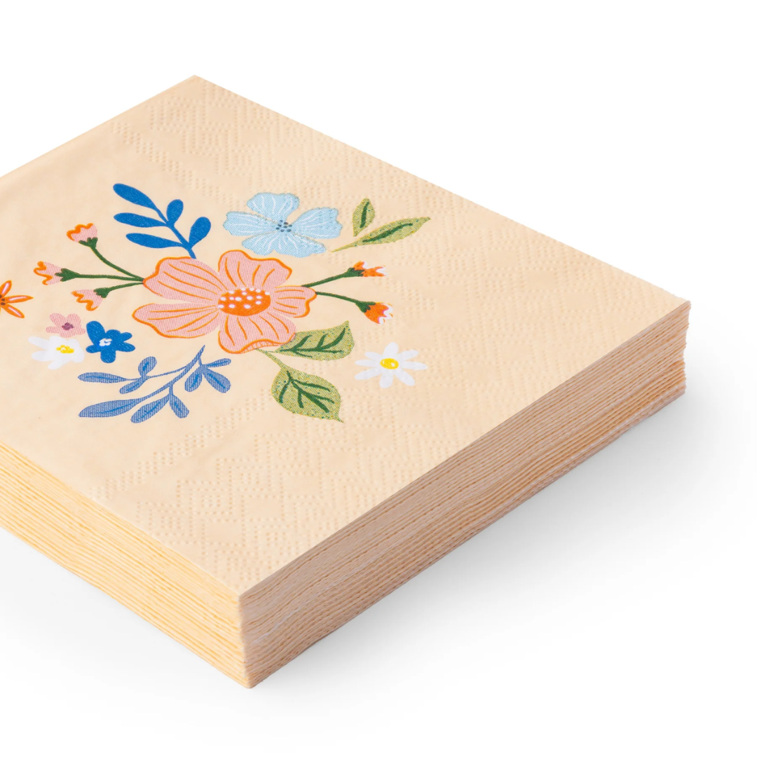 Elegant Floral Cocktail Napkins
