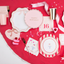 Elegant Pink & Gold Bow Dinner Plates