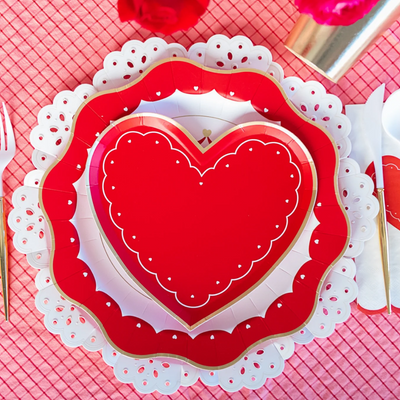 Elegant Valentine Plates