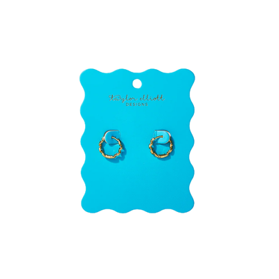 Eliza Twirl Huggie Earrings Gold