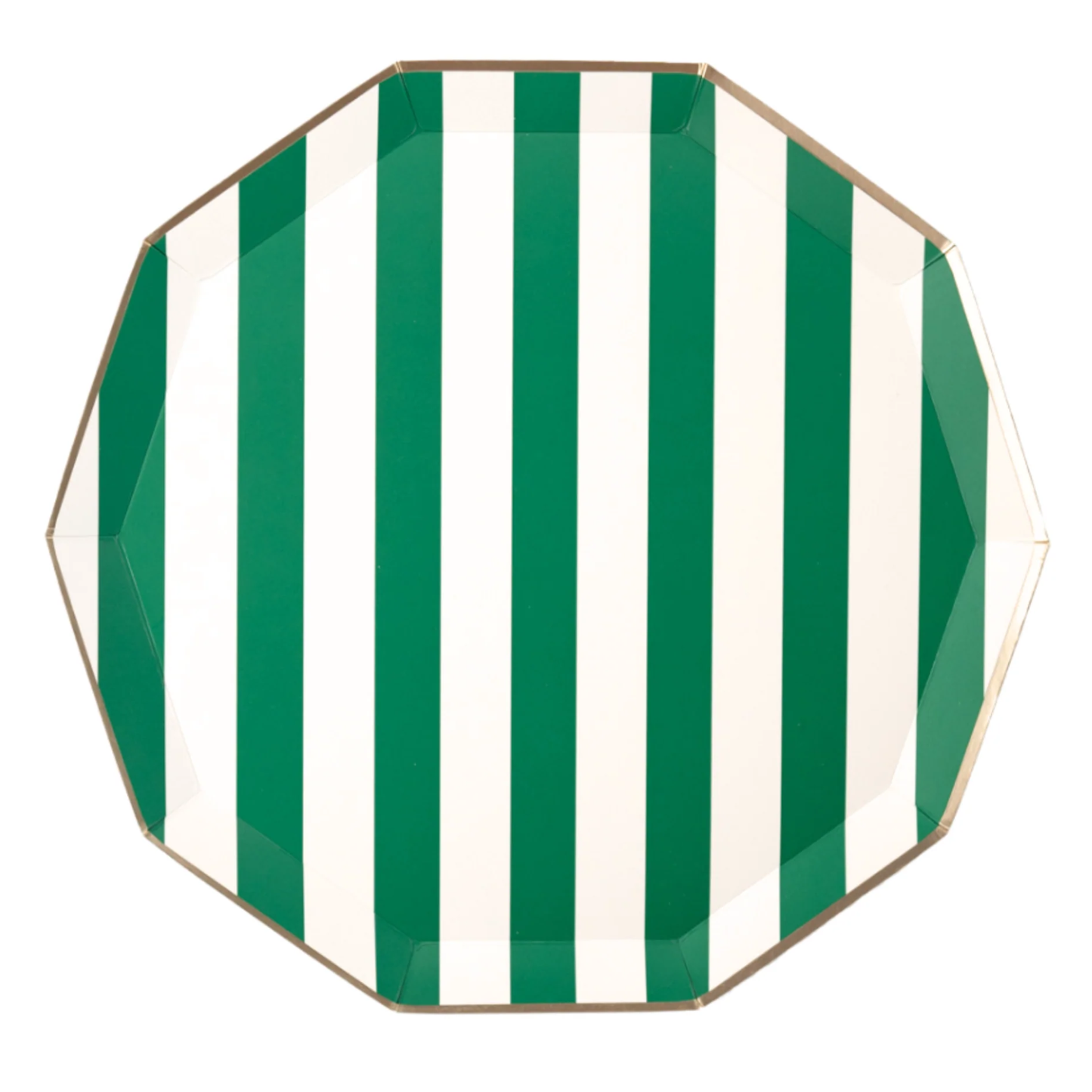 Esmerald Green Stripes Plates
