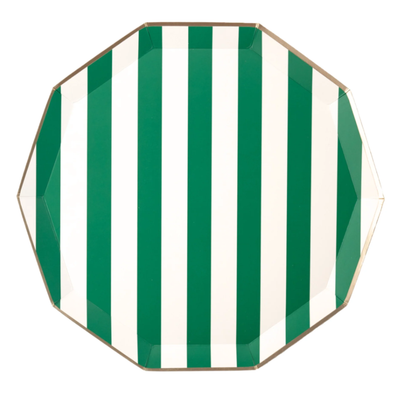 Esmerald Green Stripes Plates