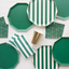 Esmerald Green Stripes Plates