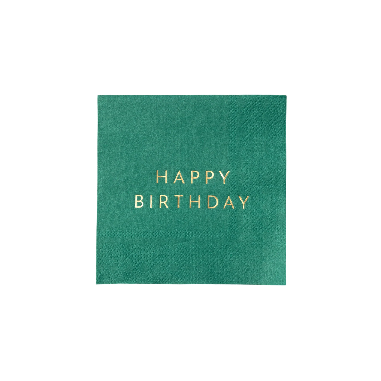 Esmerald Green Happy Birthday Napkins