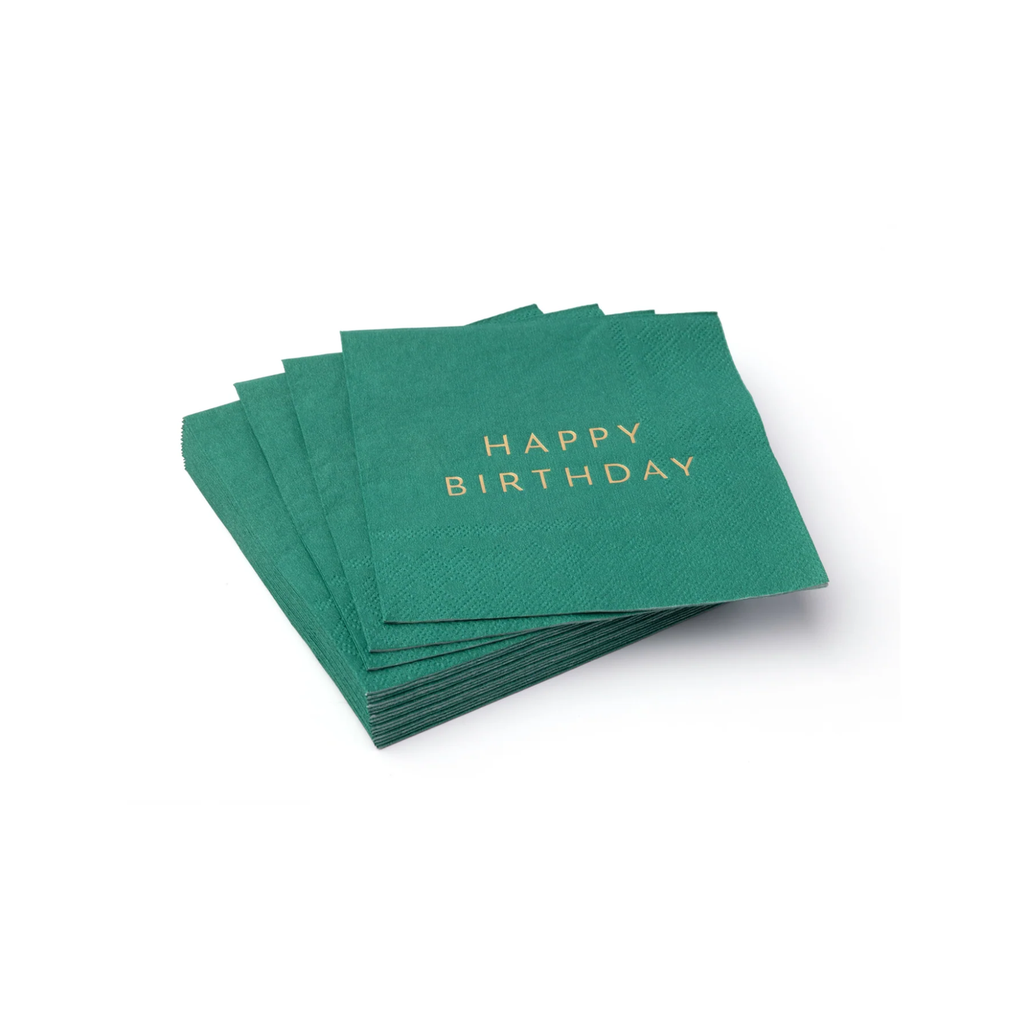 Esmerald Green Happy Birthday Napkins