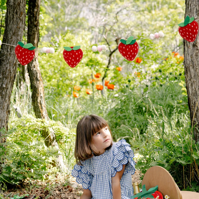 Felt Strawberry Banner