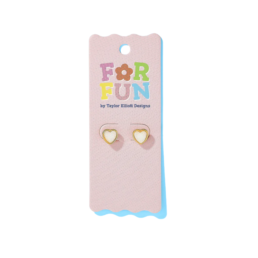 For Fun - Cammie Heart Studs - Min. 2 (FF-E20)