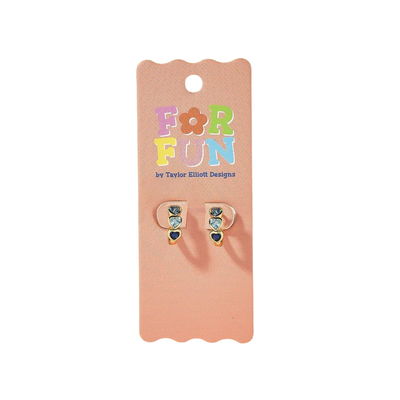 Lettie Blue Huggie Earrings