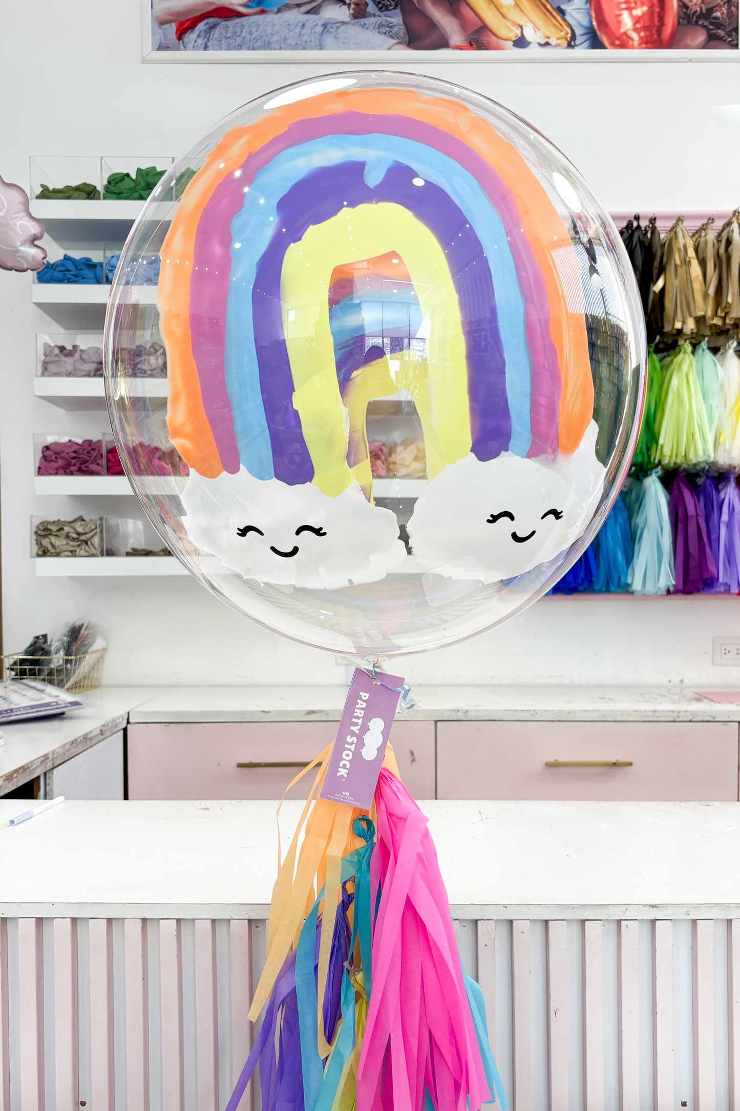 GLOBO BURBUJA ARCOIRIS