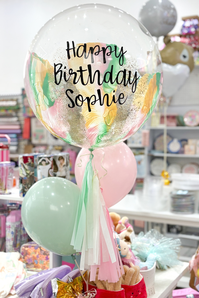 GLOBO BURBUJA PINK & MINT