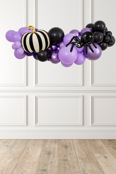 GUIRNALDA GLOBOS 2 METROS PURPLE & BLACK