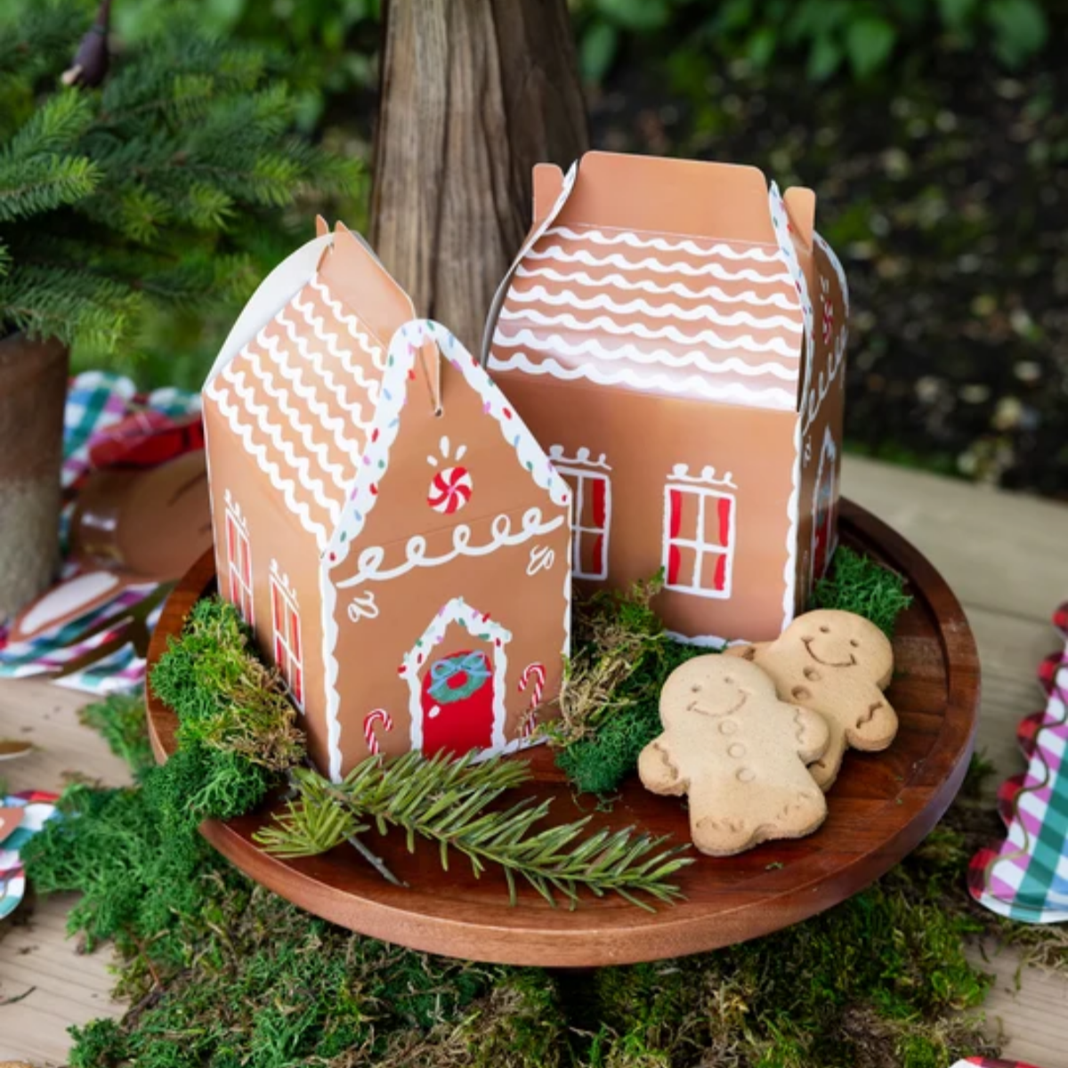 Gingerbread House Treat Boxes with stickers