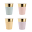 Gingham Cups with Gold Scallop