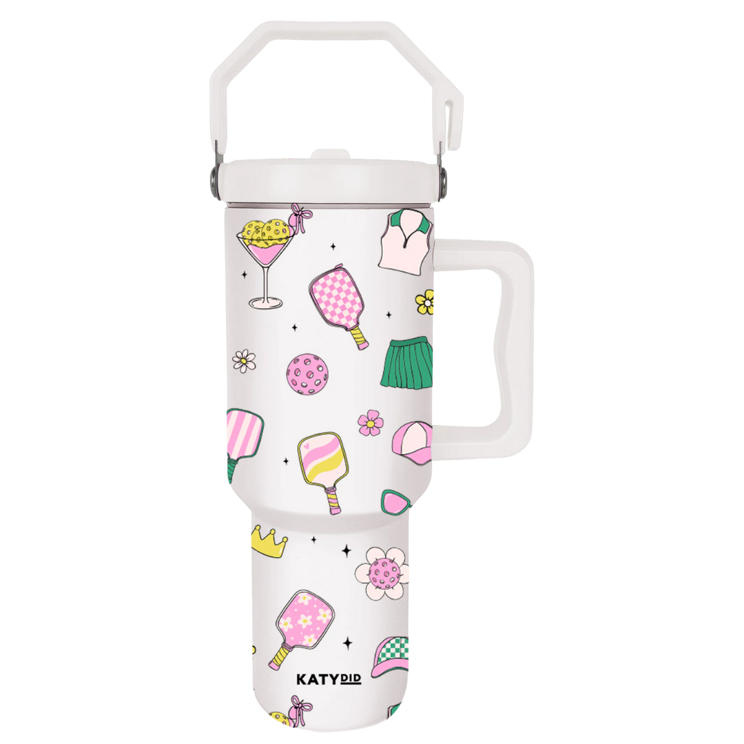 Girly 38Oz Tumbler with Handle