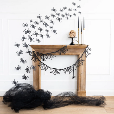 Glittered Wall Décor Spiders