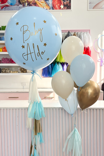 Globo Látex Jumbo Bouquet Celeste