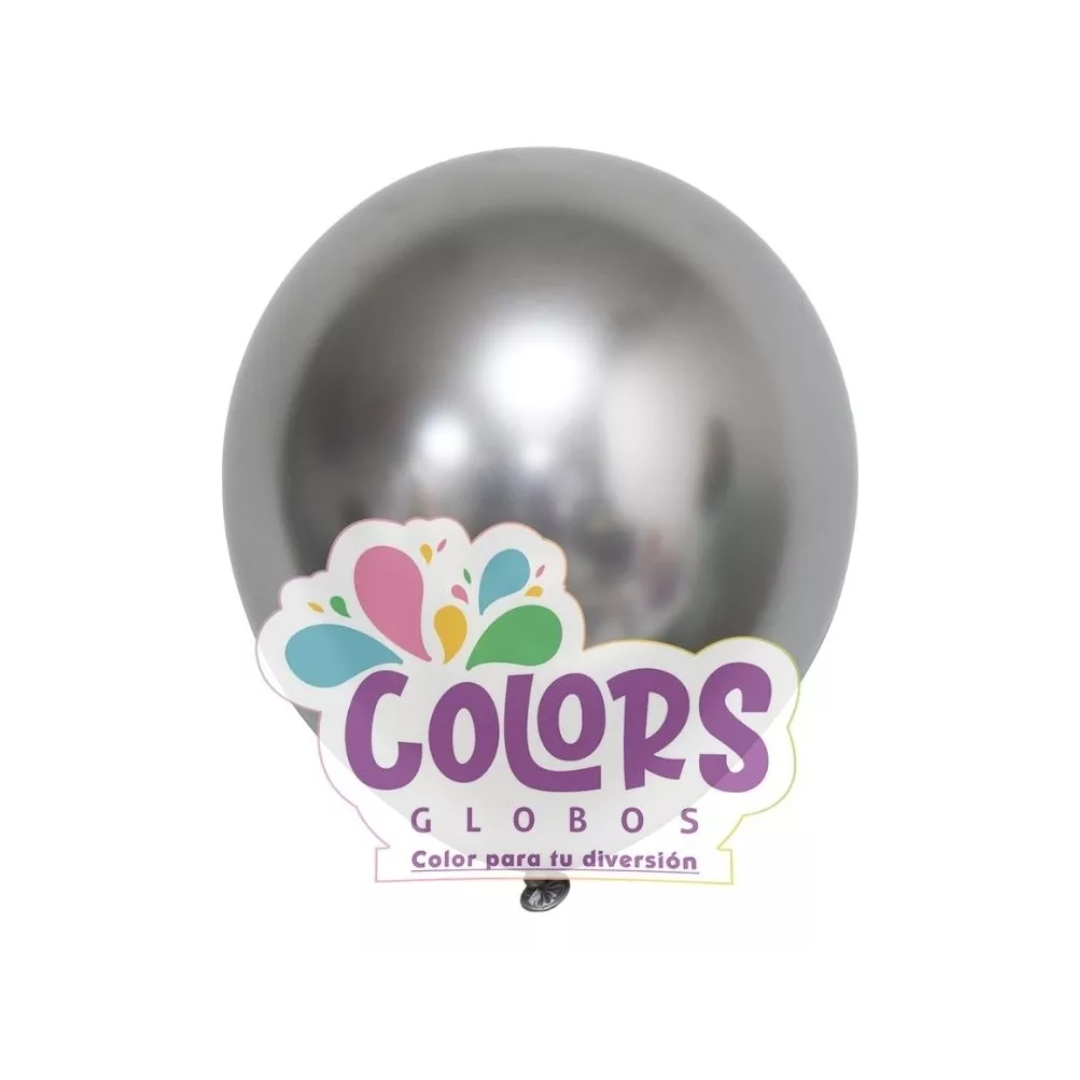 Globo 12" Plata Chrome 50p