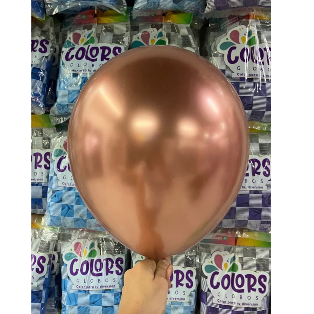 Globo 12" Rose Gold Chrome 50p